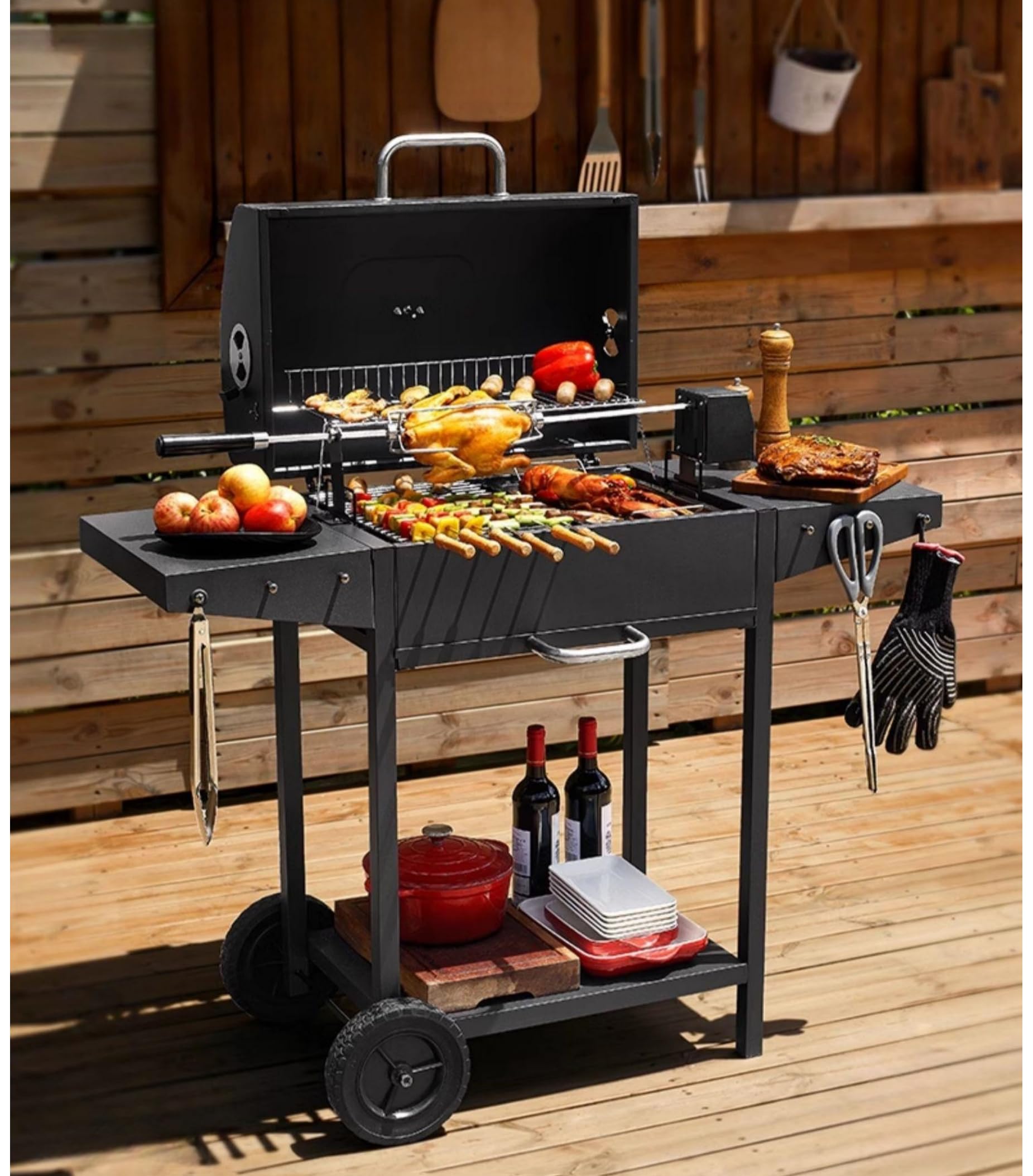 Amazon.co.jp: TVT 炭火焼き 大型 BBQグリル 楽しいバーベキュー